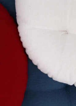 Hot Bouchara DESSUS DE CHAISE ROND EN COTON AVEC LIENS À NOUER ÉCRU