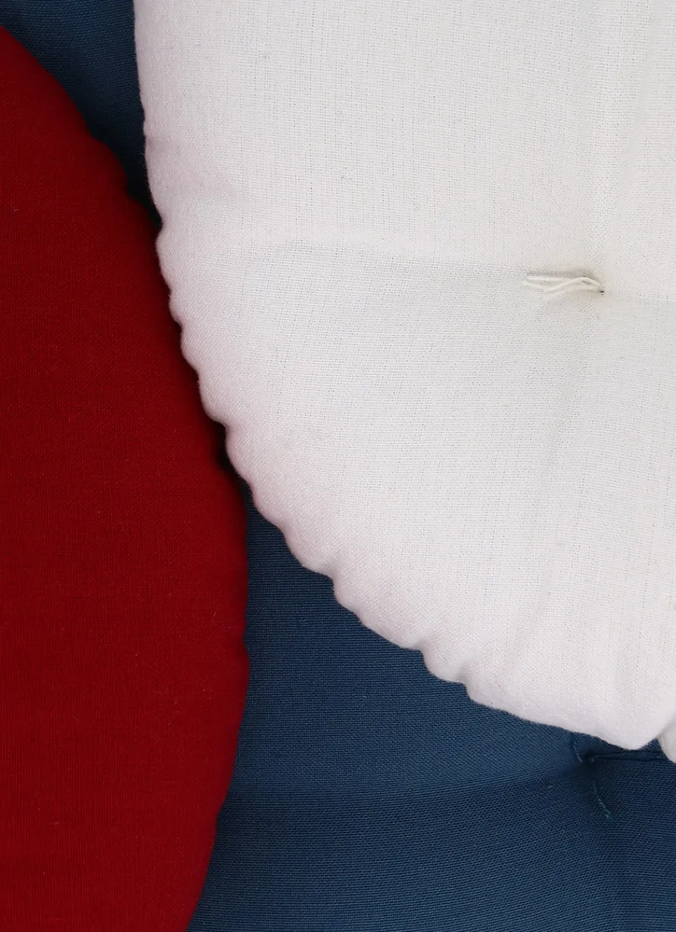 Discount Bouchara DESSUS DE CHAISE ROND EN COTON AVEC LIENS À NOUER CANARD