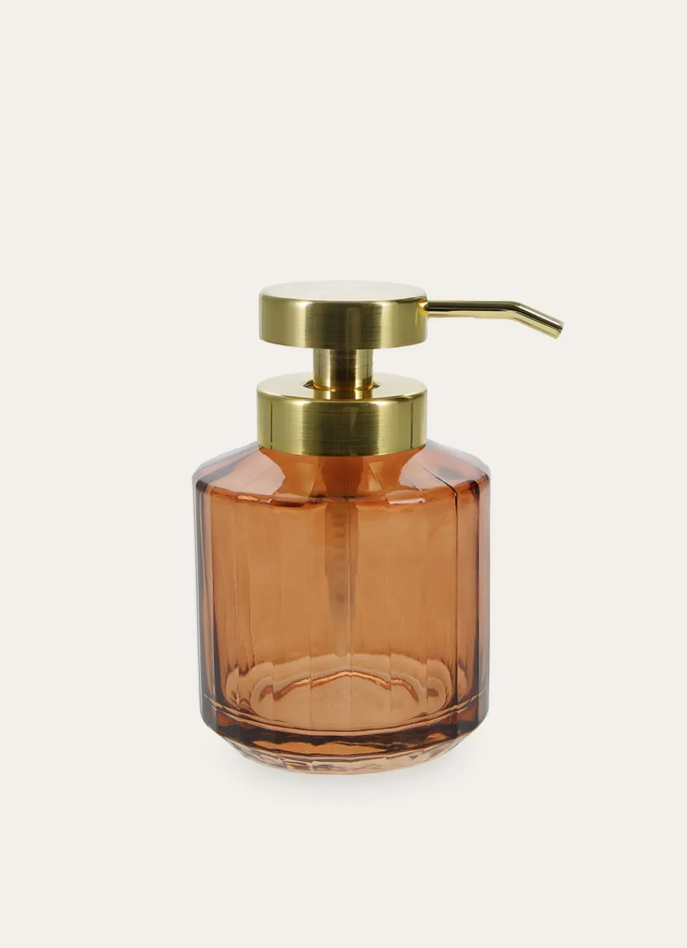 New Bouchara DISTRIBUTEUR DE SAVON EN VERRE COLORÉ AMBRE