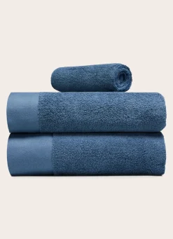 Sale Bouchara DRAP DE BAIN COTON MOELLEUX ZÉRO TORSION BLEU BALTIQUE