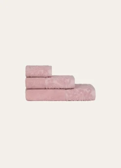 New Bouchara DRAP DE BAIN EN COTON LITEAU CISELÉ ROSE