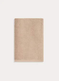 Bouchara DRAP DE BAIN EN COTON UNI BASIL BEIGE FONCÉ