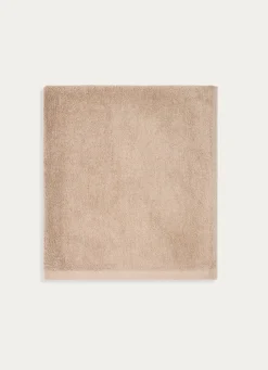 Bouchara DRAP DE BAIN EN COTON UNI BASIL BEIGE FONCÉ