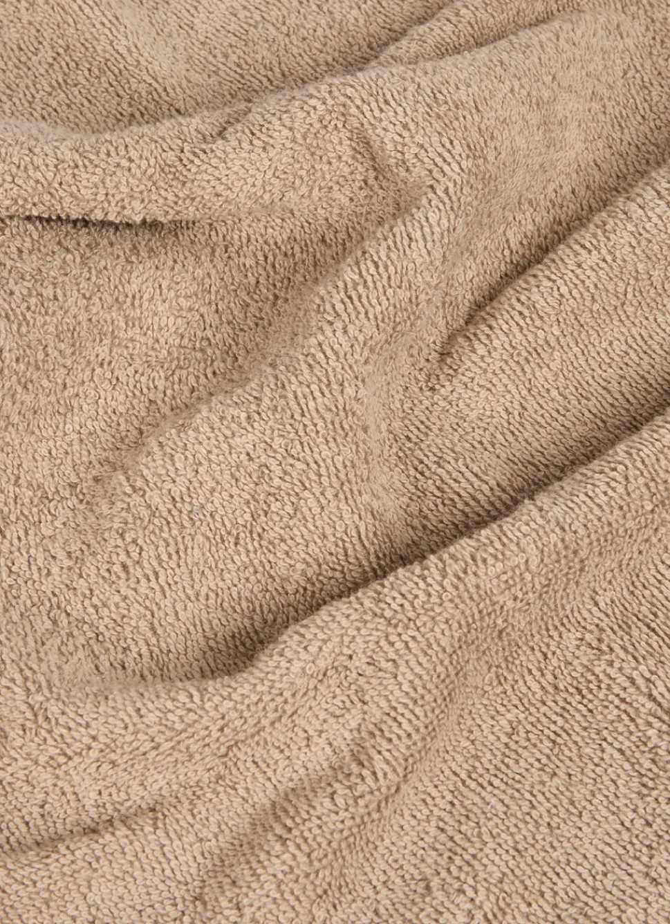 Bouchara DRAP DE BAIN EN COTON UNI BASIL BEIGE FONCÉ