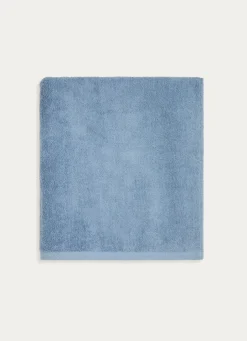 Clearance Bouchara DRAP DE BAIN EN COTON UNI BASIL BLEU