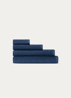 Discount Bouchara DRAP DE BAIN EN COTON UNI BASIL BLEU FONCÉ