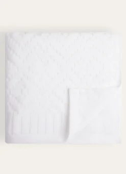 Outlet Bouchara DRAP DE BAIN EN JACQUARD BLANC