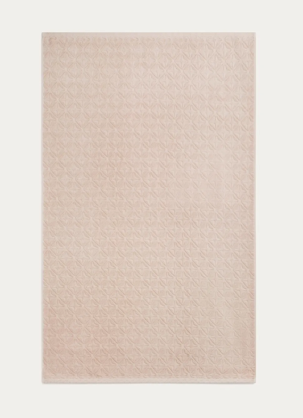 Bouchara DRAP DE BAIN EN VELOURS JULIAN MOTIF GÉOMÉTRIQUE BEIGE