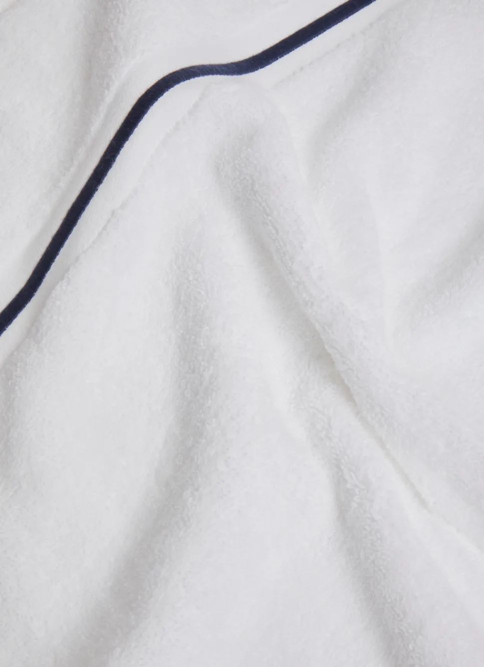 Clearance Bouchara DRAP DE BAIN FINITION BOURDON OPÉRA BLANC/MARINE