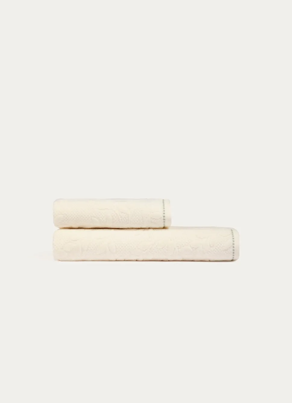 New Bouchara DRAP DE BAIN JACQUARD UNI ECRU