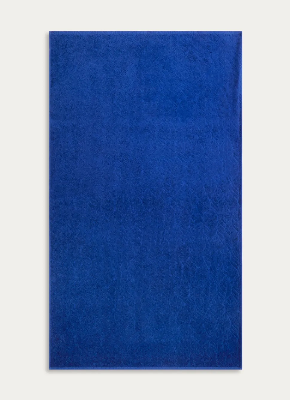 Best Bouchara DRAP DE BAIN UNI JACQUARD CISELÉ FINITION VELOURS BLEU