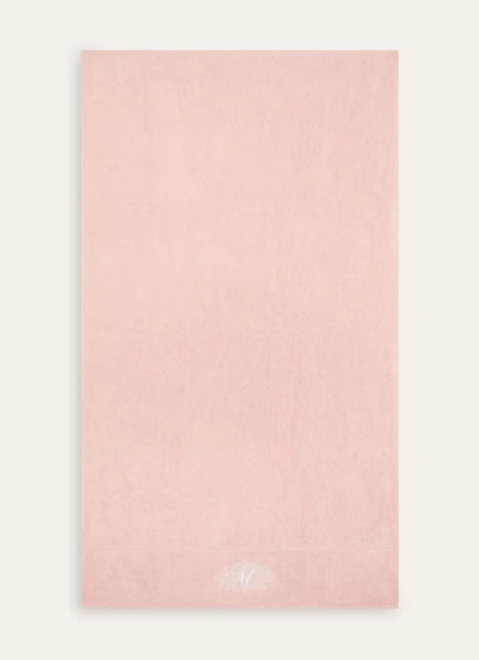 Clearance Bouchara DRAP DE BAIN VELOURS EN COTON BRODERIE 500GR ROSE