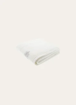 Outlet Bouchara DRAP DE BAIN VELOURS EN COTON BRODERIE 500GR BLANC