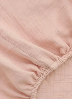 Best Bouchara DRAP HOUSSE BÉBÉ EN GAZE DE COTON ROSE