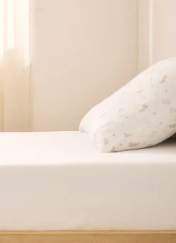 Sale Bouchara DRAP HOUSSE BÉBÉ EN JERSEY DE COTON BIO ÉCRU