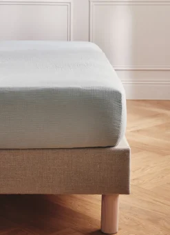 Online Bouchara DRAP HOUSSE EN DOUBLE GAZE MOUSSE