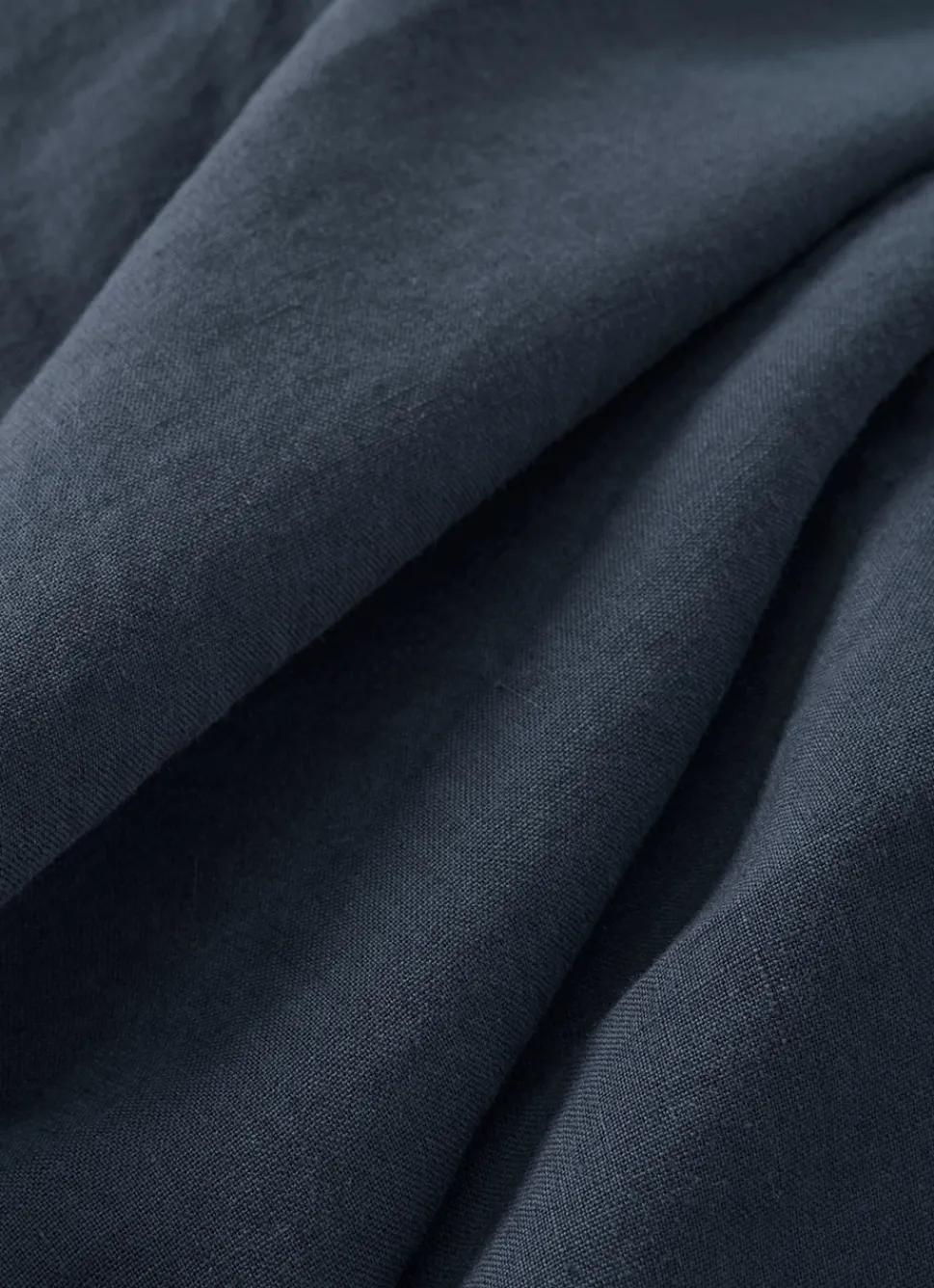 Clearance Bouchara DRAP HOUSSE EN LIN LAVÉ UNI 165GR BLEU DENIM