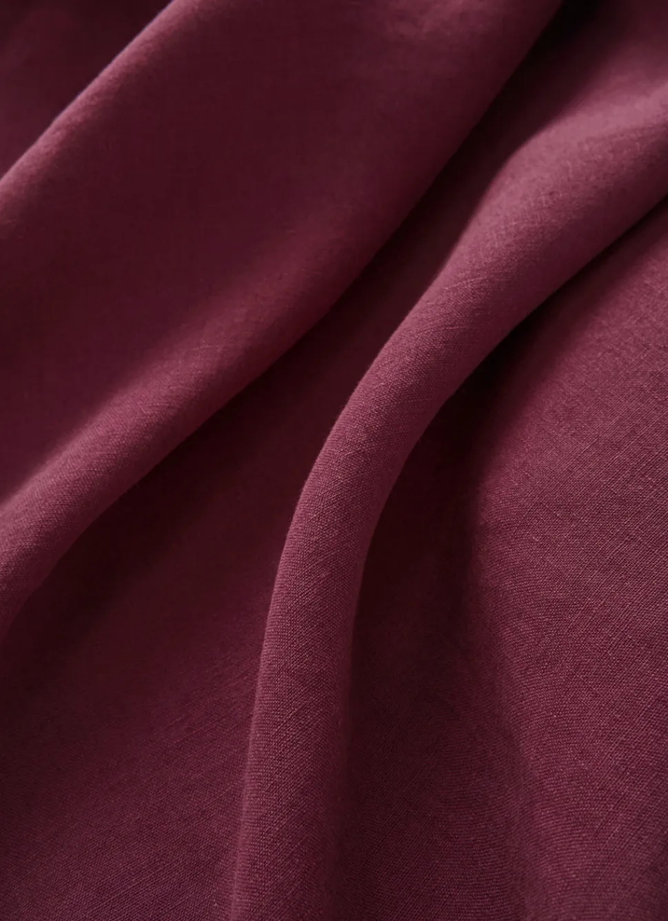 Outlet Bouchara DRAP HOUSSE EN LIN LAVÉ UNI 165GR GRENAT