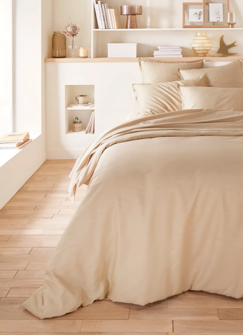 Clearance Bouchara DRAP HOUSSE EN SATIN DE COTON UNI MORDORE