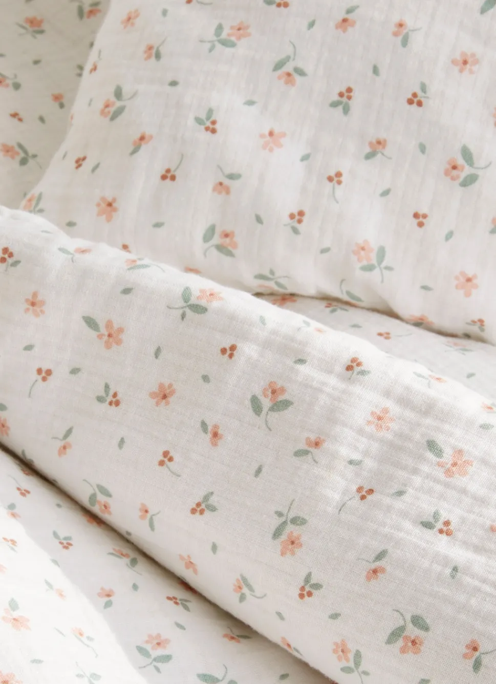 Best Bouchara DRAP HOUSSE ENFANT EN GAZE DE COTON CHAMPÊTRE ÉCRU