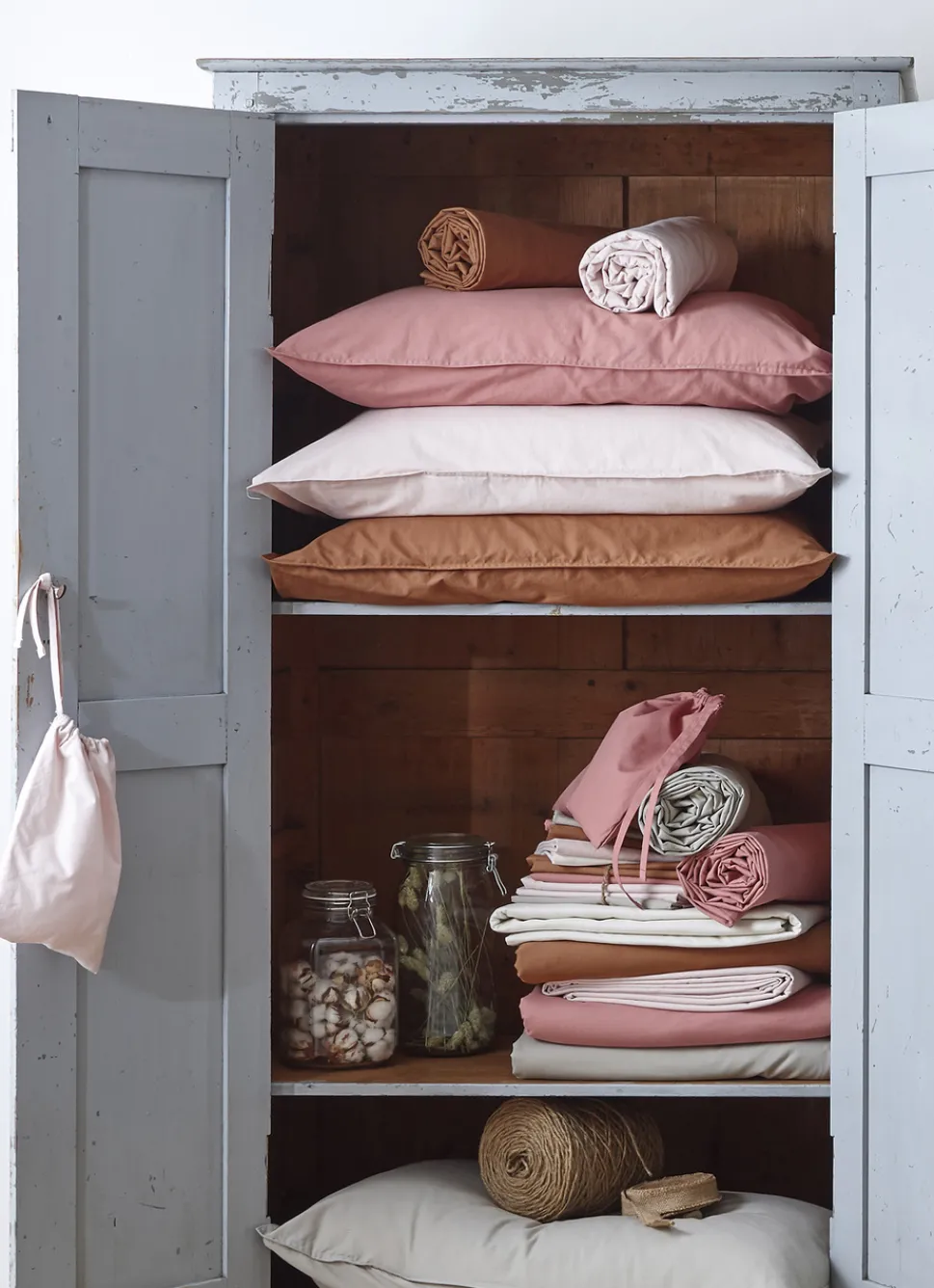 Best Bouchara DRAP HOUSSE UNI EN COTON LAVÉ BIO ECRU