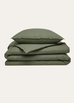 Sale Bouchara DRAP HOUSSE UNI EN COTON LAVÉ BIO KAKI