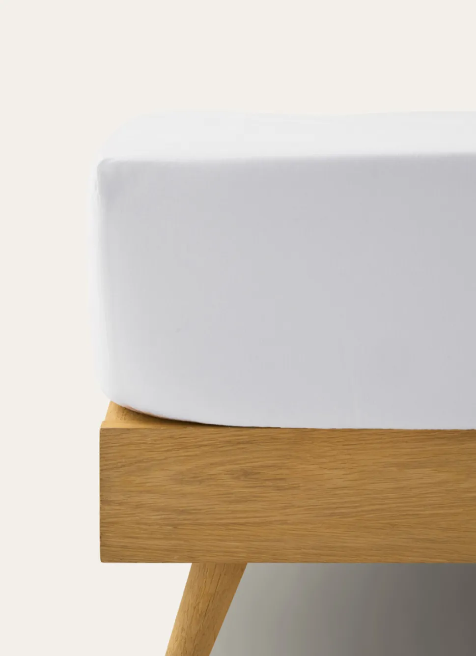 Discount Bouchara DRAP HOUSSE UNI EN COTON LAVÉ BIO BLANC