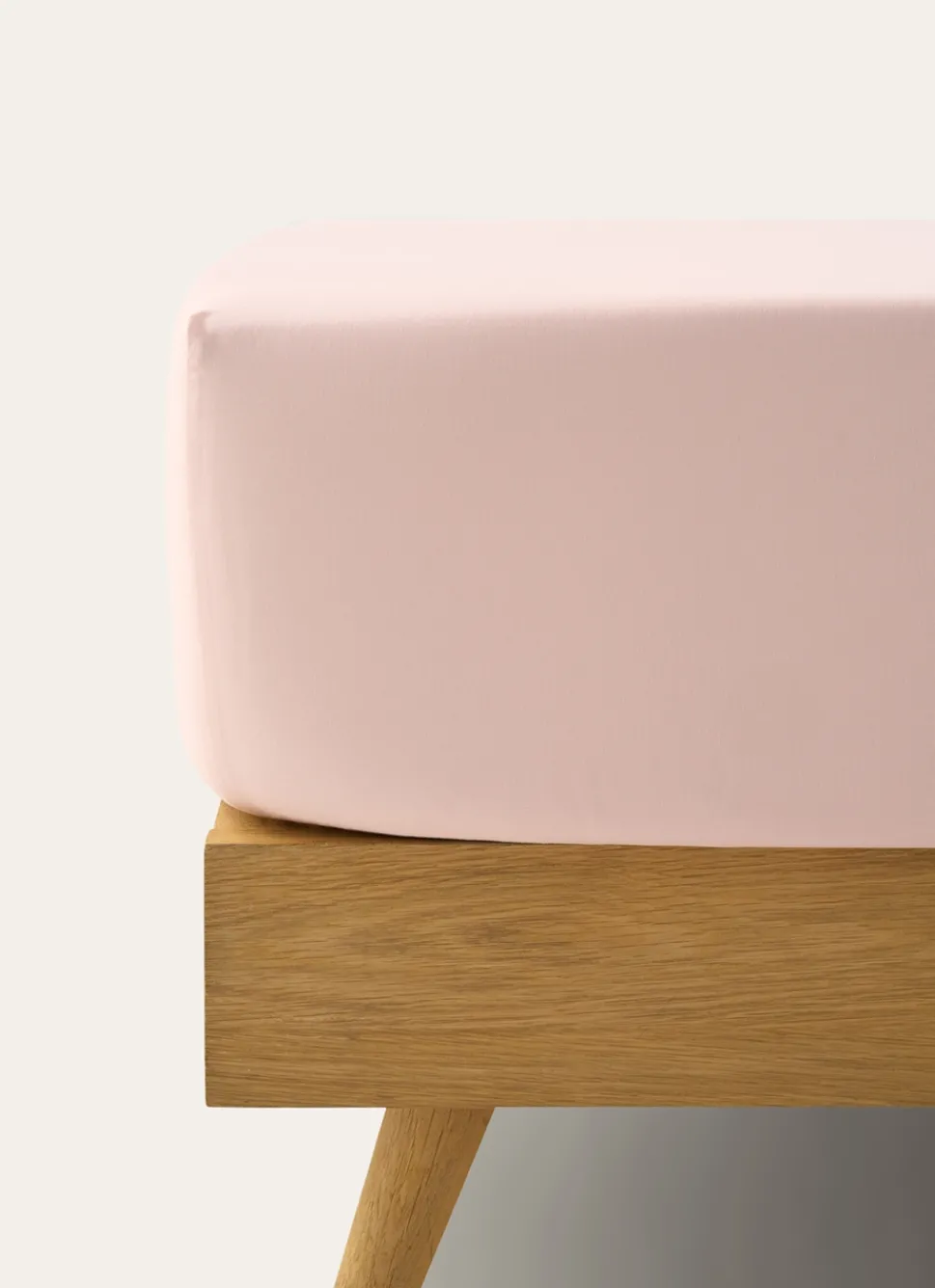 Online Bouchara DRAP HOUSSE UNI EN COTON LAVÉ BIO ROSE CLAIR