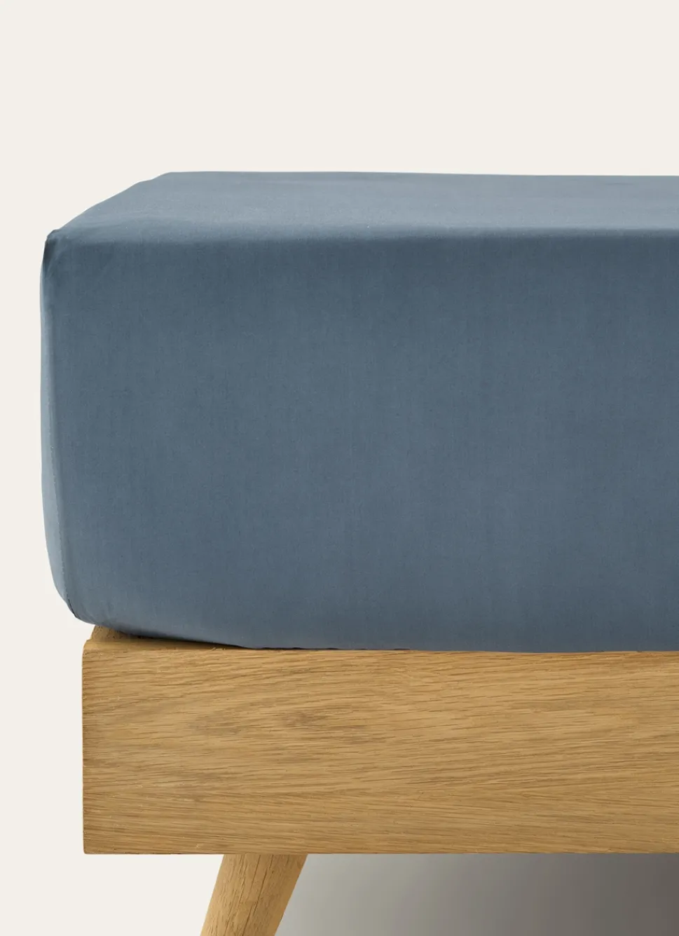 Discount Bouchara DRAP HOUSSE UNI EN PERCALE DE COTON JEAN