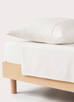 Clearance Bouchara DRAP PLAT EN FLANELLE UNIE RAGOON IVOIRE