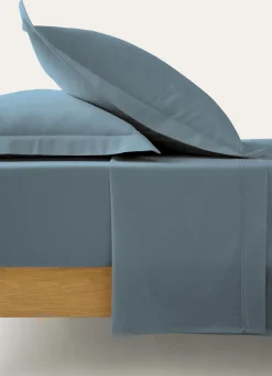 New Bouchara DRAP PLAT UNI EN COTON BLEU