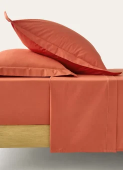 Online Bouchara DRAP PLAT UNI EN PERCALE DE COTON TERRE