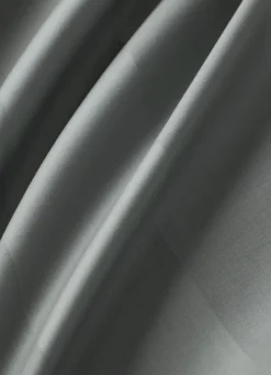 Best Bouchara DRAP PLAT UNI SATIN DE COTON RAYURES JACQUARD GLACIER