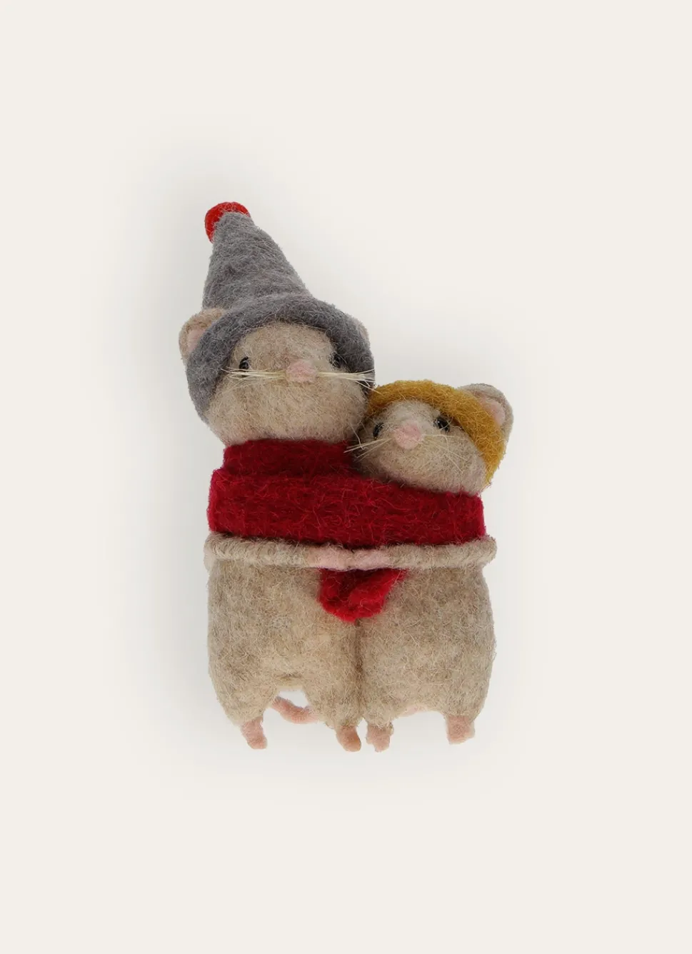 Discount Bouchara DUO DE PETITES SOURIS DÉCORATIVES EN FEUTRE BEIGE CLAIR