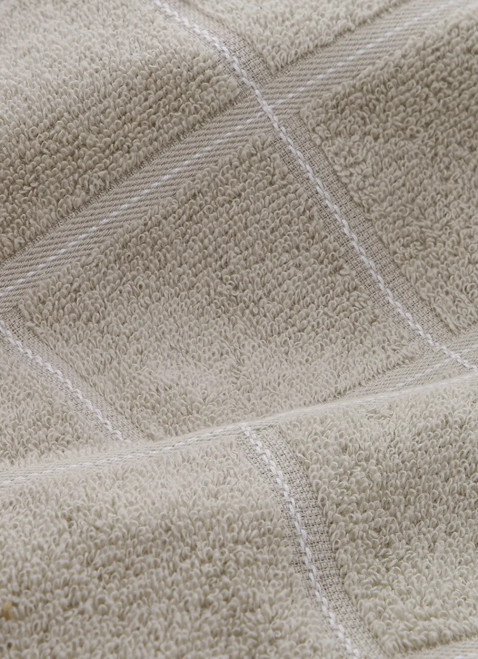 New Bouchara ESSUIE-MAINS EN ÉPONGE À CARREAUX BEIGE