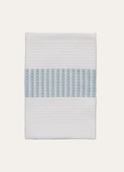 Hot Bouchara ESSUIE-MAINS EN ÉPONGE AVEC TISSAGE COLORÉ TURQUOISE