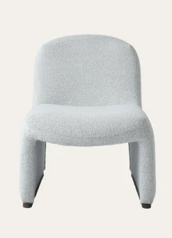 Clearance Bouchara FAUTEUIL BAS ASSISE COURBÉE BLANC / GRIS CHINÉ