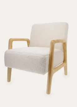 Outlet Bouchara FAUTEUIL EN BOUCLETTE TOUTE DOUCE BLANC