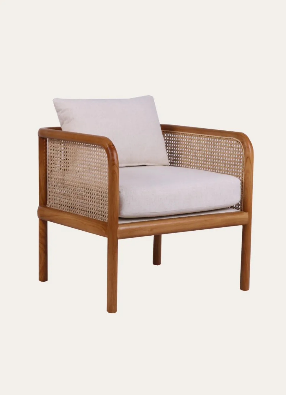 Discount Bouchara FAUTEUIL EN CANNAGE AVEC COUSSINS UNI NATUREL