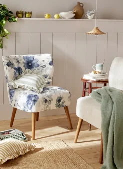 New Bouchara FAUTEUIL EN TISSU AVEC PIEDS EN BOIS MULTICOLORE