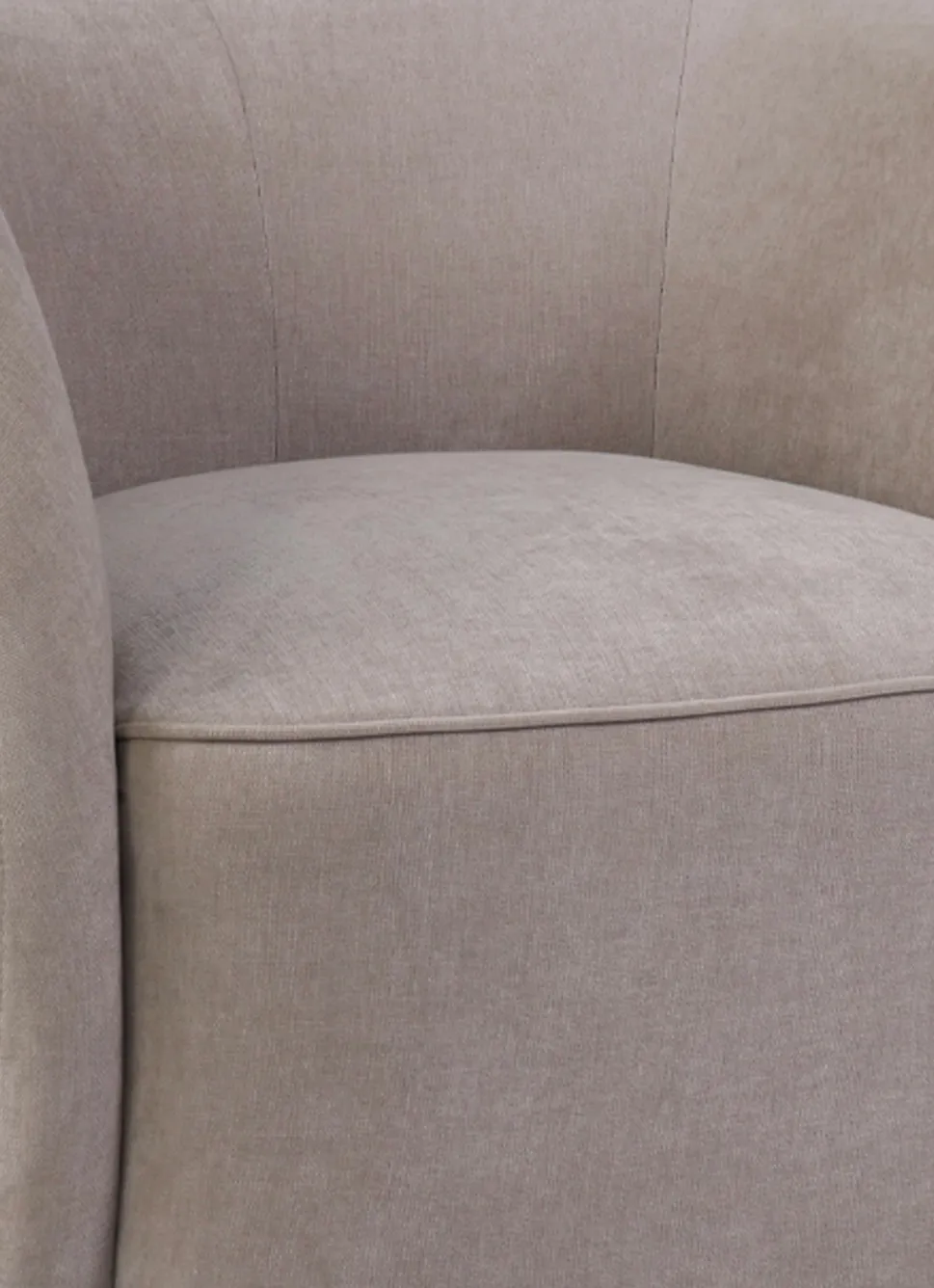 Hot Bouchara FAUTEUIL LARGE EN TISSU - DESIGN SANS PIED GRIS CLAIR
