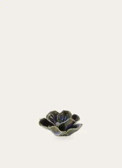 Bouchara FLEUR DÉCORATIVE EN GRÈS COLORÉ Bleu ORAGE