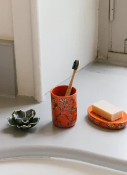 Bouchara FLEUR DÉCORATIVE EN GRÈS COLORÉ Bleu ORAGE