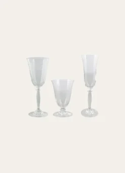 Sale Bouchara FLUTE EN CRISTALLIN SERIGRAPHIE TRANSPARENT