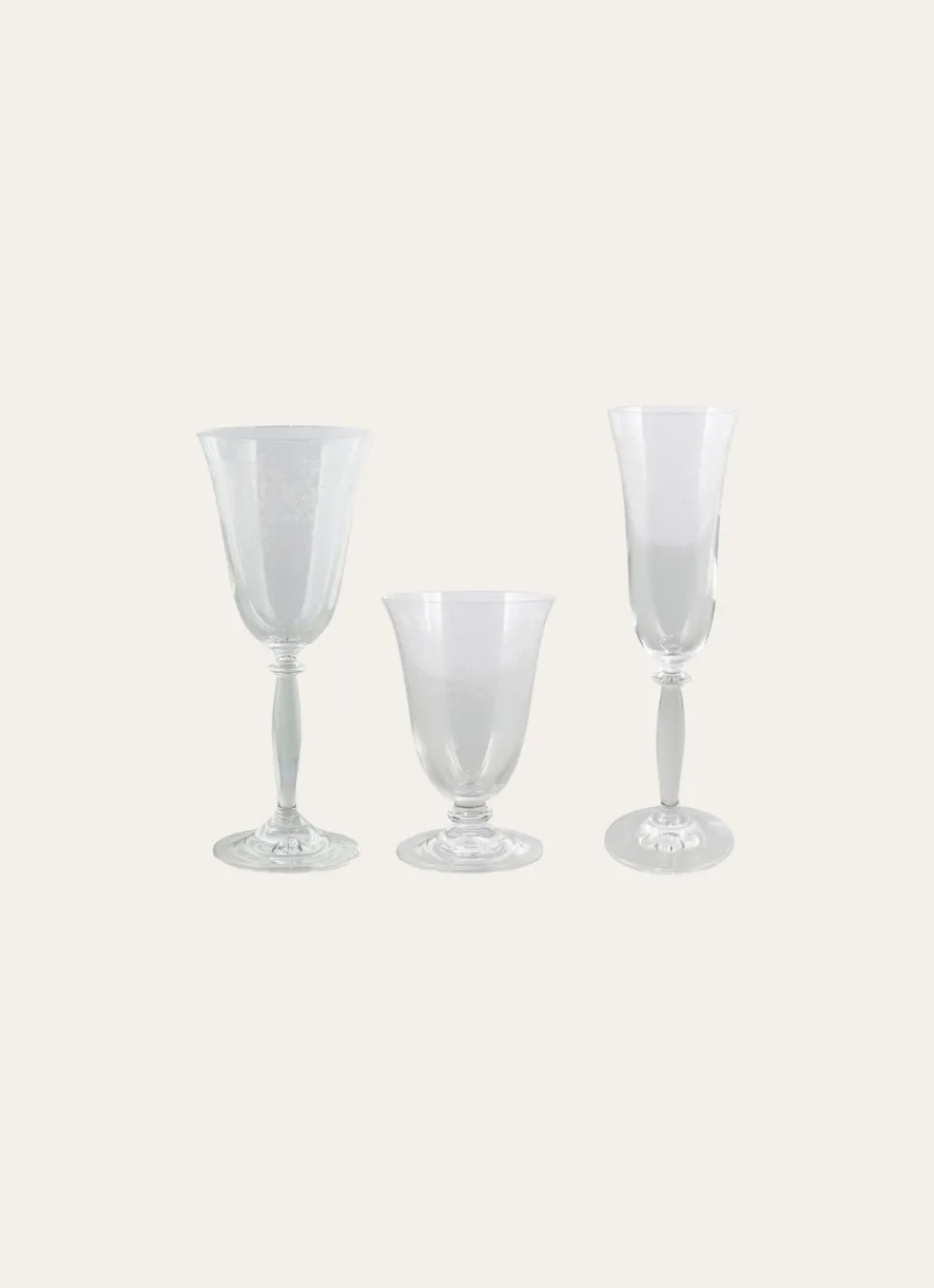 Sale Bouchara FLUTE EN CRISTALLIN SERIGRAPHIE TRANSPARENT