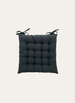 Bouchara GALETTE DE CHAISE UNIE EFFET DE MATIÈRE ANTHRACITE