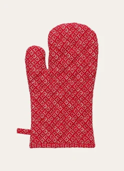 Outlet Bouchara GANT DE CUISINE À MOTIFS GÉOMÉTRIQUES rouge