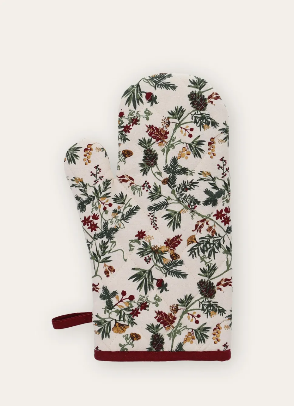 New Bouchara GANT DE CUISINE EN COTON IMPRIMÉ MULTICOLORE/BLANC