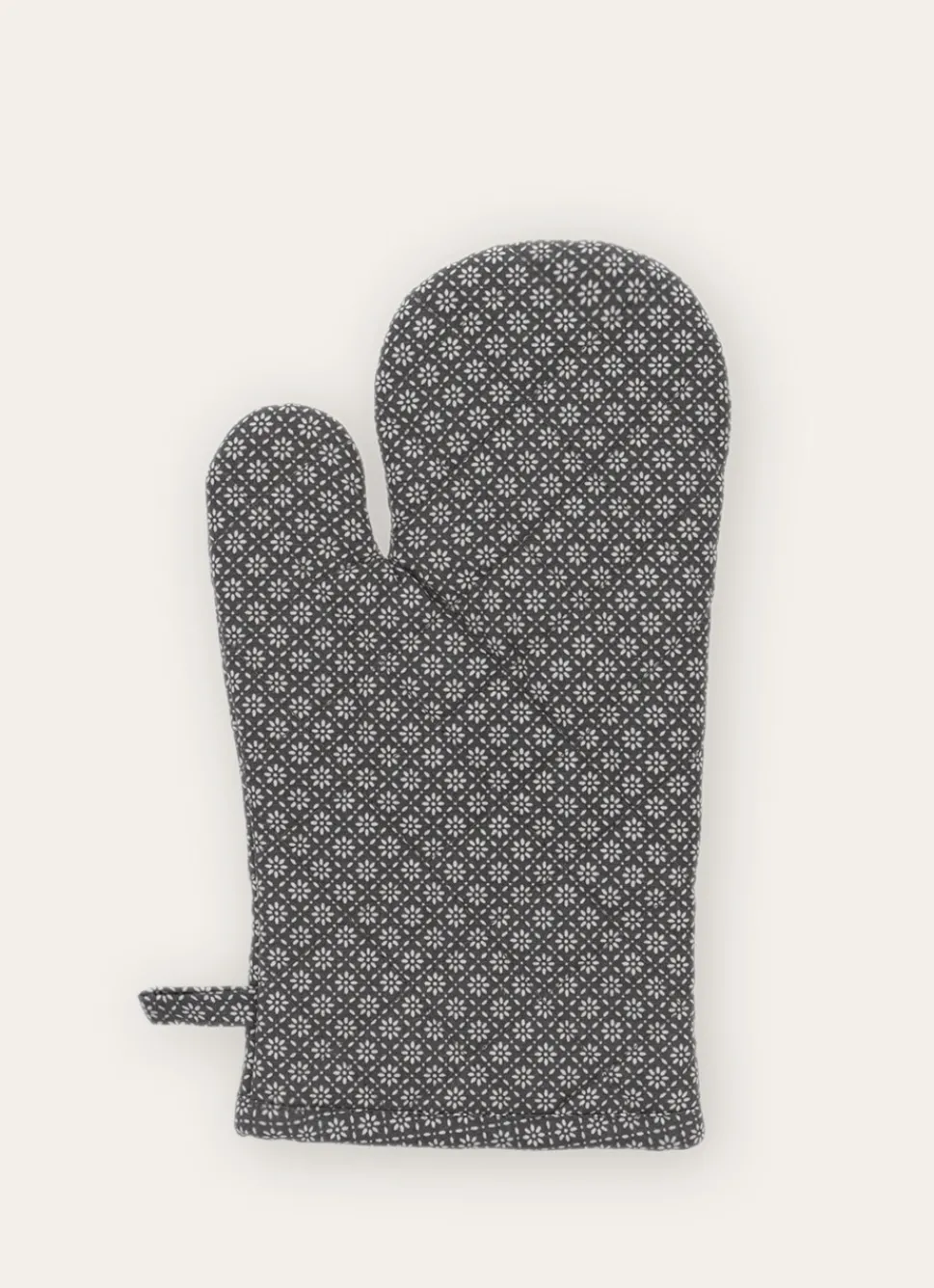 Sale Bouchara GANT DE CUISINE EN COTON IMPRIMÉ GRIS/BLANC