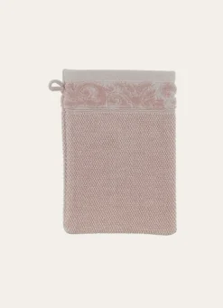 Outlet Bouchara GANT DE TOILETTE LITEAU VELOURS CISELÉ ROSE